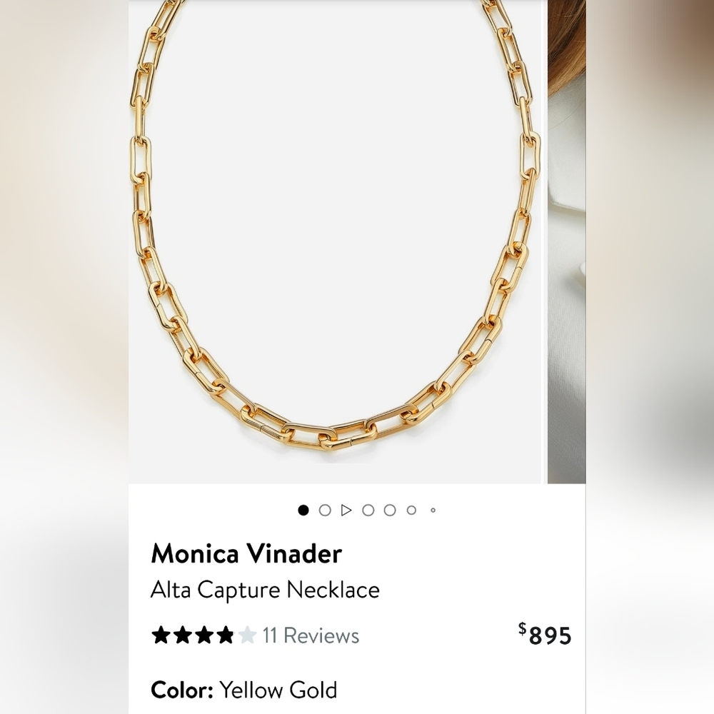 Alta Capture Monica Vinader Gold Chain Necklace. #184